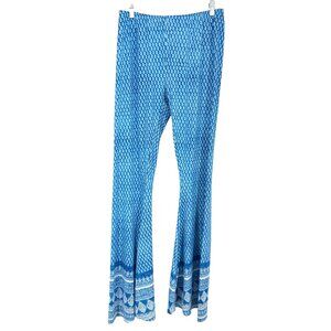 Show Me Your Mumu Women XL Bam Bam Bells Trouser Blue Paisley Pull On Pant 70s